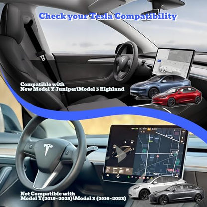 Tesla Armrest Cover for Model 3 (2017–2024) & Model Y (2020–2024), Soft Padded Center Console Armrest Protector, Comfortable Elbow Support, Easy Install, Black
