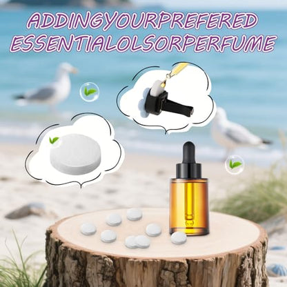 100 PCS Car Air Freshener Refill Felt Pads - 17 mm Unscented Essential Oil Perfume Refill Pads, Air Freshener Replacement Pad, Universal Essential Oil Diffuser Pad for Vent Clips, Home, Car Use