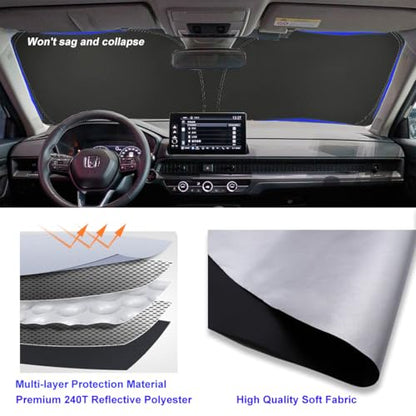 Windshield Sun Shade for Honda CR-V 2012 2013 2014 2015 2016 Front Window Shade Sun Visor Protector Honda CRV Accessories Foldable Sunshade Blocks UV Rays Keeps Your Car Cooler - size: for CR-V 2012-2016