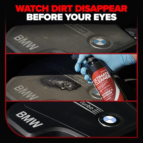 Carfidant Car Interior Cleaner – Stain Remover & Odor Eliminator – No Residue Finish – Safe on Leather, Fabric, Carpet & Plastic – Detailing Spray with Microfiber Towel – 18oz - size: 18 fl. Oz.