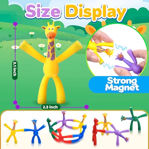 Magnetic Travel Toys for Toddlers Kids, Fidget Toys Airplane Car Travel Activities Essential, Road Trip Sensory Toys, Fridge Magnets Toys for 3 4 5 6 7 8 Year Old - Giraffe Style - style: Giraffe