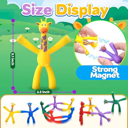 Magnetic Travel Toys for Toddlers Kids, Fidget Toys Airplane Car Travel Activities Essential, Road Trip Sensory Toys, Fridge Magnets Toys for 3 4 5 6 7 8 Year Old - Giraffe Style - style: Giraffe