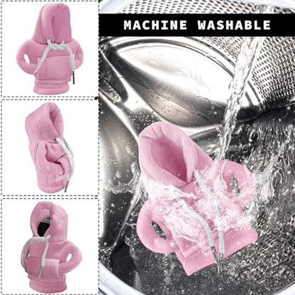 VVAG Universal Car Gear Shift Cover, 4.7 Inch Shifter Stick Protector, Funny Hoodie (Pink + Blue) - color: Pink+Blue