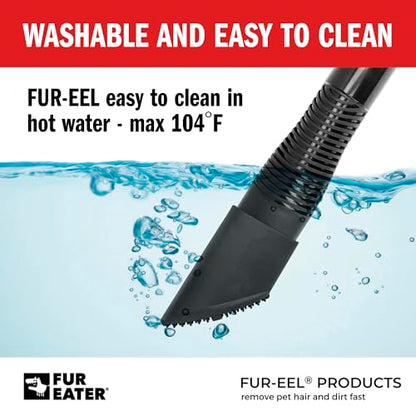 Fur-EEL Pet Hair Removal Tool for Car & Home | Universal Vacuum Attachment for Dog & Cat Hair | Fits 1-1/4" or 1-3/8" Hoses | Lint Remover with Soft Rubber Bristles | Easy to Clean & Reuse - color: Pro V.1.0