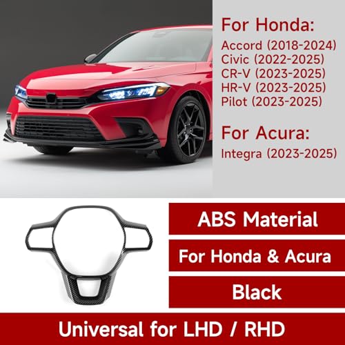 for 2022 2023 2024 2025 Honda Civic 11th Gen Accessories ABS Carbon Fiber Decals Interior Stickers - color: Caebon Fiber a