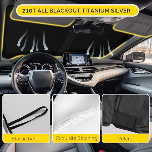 Car Windshield Sun Shade Compatible with 2012 2013 2014 2015 2016 2017 Toyota Camry Accessories Foldable Front Window Sunshade Custom Windshield Cover Sun Visor - size: For 2012-2017 Toyota Camry