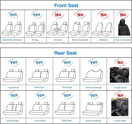 AOOG Leather Car Seat Covers Universal fit Most Sedans SUV Trucks (Front seat, Pink) - color: PINK&BLACK, size: FRONT PAIR
