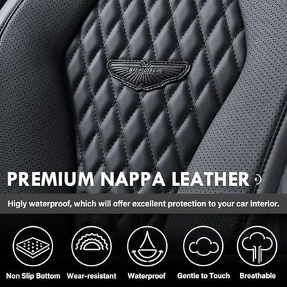 Coverado Car Seat Covers Full Set, Black Seat Covers, Automotive Car Seat Cover, Car Seat Cushion, Car Seat Covers Front Seats Back Seat Covers, Car Seat Protector Universal Fit Most Cars - color: Gray/Black, size: FrontPair