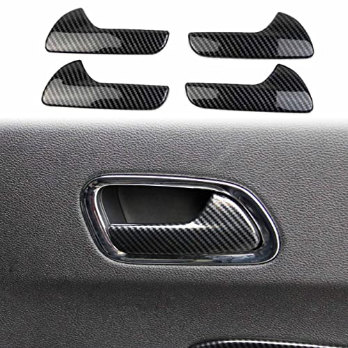 crosselec Carbon Fiber Inner Door Handle Cover Trim for Dodge Durango 2011-2022