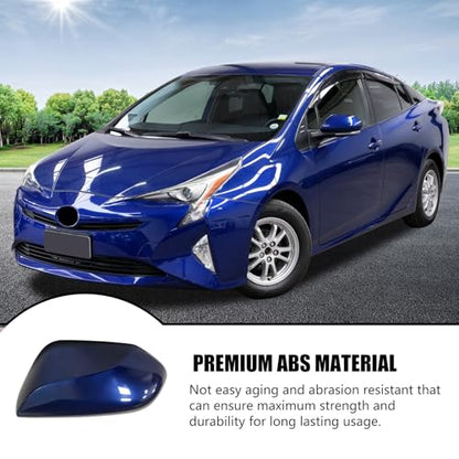 Right Passenger Side Car Mirror Cap Cover Compatible with Toyota Prius 2016 2017 2018 2019 2020 2021, Direct Replacement, 87915-47070, Blue - color: blue, size: Right