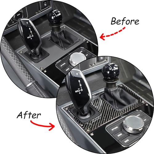 Car Center Console Panel Cover Trim Compatible with INEOS Grenadier 2020-2024, Soft Carbon Fiber Gear Shift Panel Trim Cover Trim Anti-Scratch Panel Frame Protection Interior Accessories