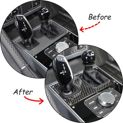 Car Center Console Panel Cover Trim Compatible with INEOS Grenadier 2020-2024, Soft Carbon Fiber Gear Shift Panel Trim Cover Trim Anti-Scratch Panel Frame Protection Interior Accessories