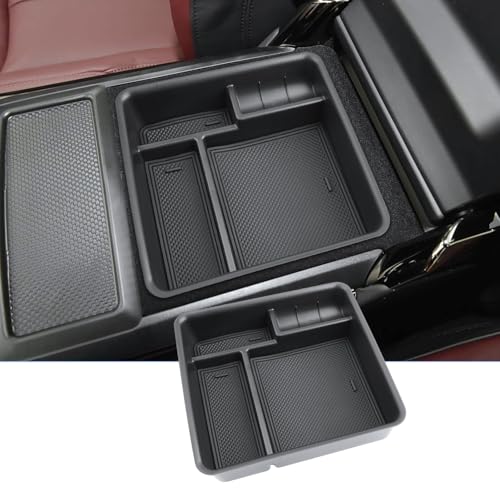 2023-2026 Range Rover Center Console Organizer For 2023-2025 2026 Range Rover (Sport) Armrest Insert Tray Middle Console Organizer Storage Box 2026 Range Rover Accessories (Without Refrigerator) - color: Black8