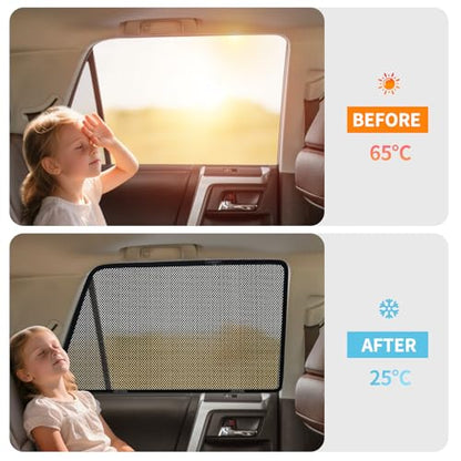 CRV Specific Side Window Sun Shades, 2017-2022 Rear Vehicle Interior Shade for Baby Mesh Covers, Breathable, UV Protection and Heat Insulation (CRV（2017-2022）, Rear Side-2pcs) - size: Rear Side-2pcs