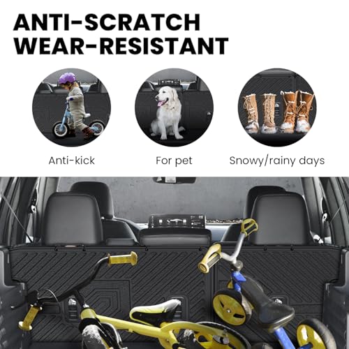 LASFIT Rear Seat Back Protector for Honda Passport 2026, All Weather TPE Pet Friendly Custom Fit Passport Second Row Back Seat Cover Mat Liner Accessories, Black - style: 7）For Honda Passport | 2026 | Seat Back Protector