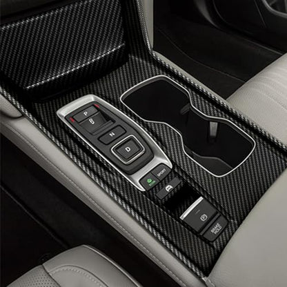 Carbon Fiber Gear Shift Panel Cover Compatible with 2018-2022 10th Gen Honda Accord Hybrid - color: Style 2
