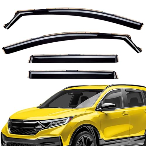 Extra Durable Window Deflectors in-Channel Window Visors Rain Guards Fit for Honda CR-V (CRV) 2017-2022, Sun Visors, Wind Vent for Shades, Exterior Car Accessories - 4pcs. AG0479 - color: For Honda CR-V 17-22