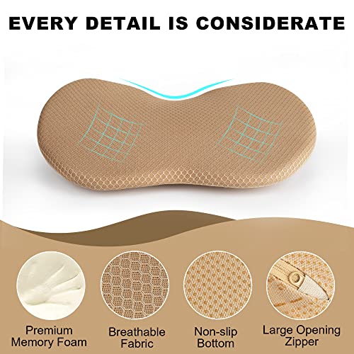 Livtribe Car Seat Cushion - Memory Foam Car Seat Pad - Sciatica & Lower Back Pain Relief - Car Seat Cushions for Driving - Road Trip Essentials for Drivers(Beige) - color: Z-beige