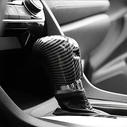 YINGTUU for Honda Civic 2016-2021Accessories Inerior Stickers Gear Shifting Knob Cover Decals Carbon Fiber Pattern - color: Gear Shifting Knob Cover