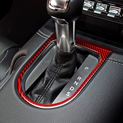 Car Gear Frame Panel Sticker Carbon Fiber Decal for Ford Mustang 2015 2016 2017 2018 2019 2020 2021 2022 2023 Accessories - color: Gear Frame Panel