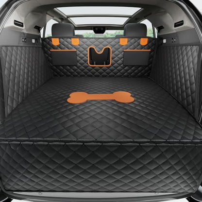 SUV Cargo Liner for Dogs, Trunk Mat for SUV, Durable Cargo Cover, Waterproof, Machine Washable, Non-Slip (PU Leather)