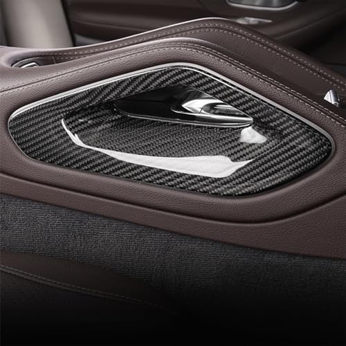 NVCNX Hard Carbon Fiber Accessories for Mercedes Benz GLE GLS 350 450 450e 580 53 63 S AMG 2020 2021 2022 2023 2024 2025 2026 Center Console Sides Armrest Cover Molding Interior Trim 2PCs - color: Center Console Sides Armrest Handle Trim