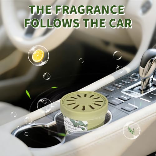 Diffusers for Home Lemon Scent 2 Pack, Bathroom Diffuser Round Shape for Office, Air Freshener Diffuser Gel Leak-Proof Car & Room, Bathroom Scent Diffuser for Friends and Family - color: Lemon