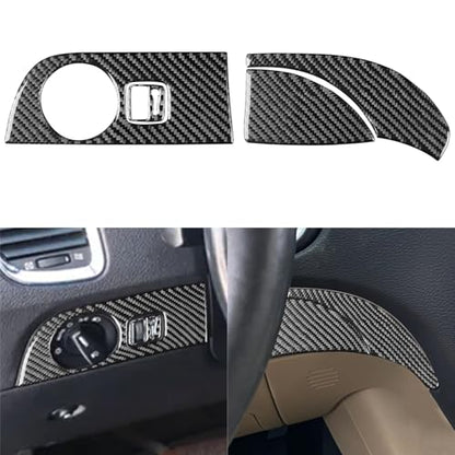 NVCNX Real Premium Carbon Fiber Accessories for Dodge Durango 2011-2020 2012 2013 2014 2015 2016 2017 2018 2019 Car Dash Dashboard Headlight Switch Panel Cover Interior Trim Sticker Decal 4PCs - color: 2011-2020 Dash Headlight Switch Panel Trim