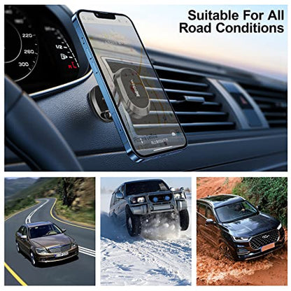 Car Dash Magnetic Phone Holder - Highly Adjustable, Universally Compatible, Works with All Cell Phones