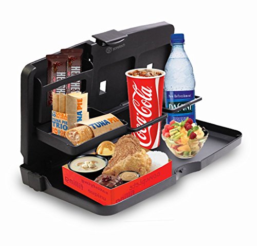 ZONETECH Multi-Functional Portable Foldable Car Backseat Tray Desk - Black Vehicle Table for Food, Meal, Snack, Laptop - Stay Organized When on The Go (1-Pack) - color: 1-Pack