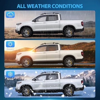 Nilight in Channel Rain Guard for Honda Ridgeline 2017 2018 2019 2020 2021 2022 2023 2024 2025 2026, Inside Mount Window Deflectors for Cars, Light Smoky Blue, 4PCS - color: Honda Ridgeline 2017-2026