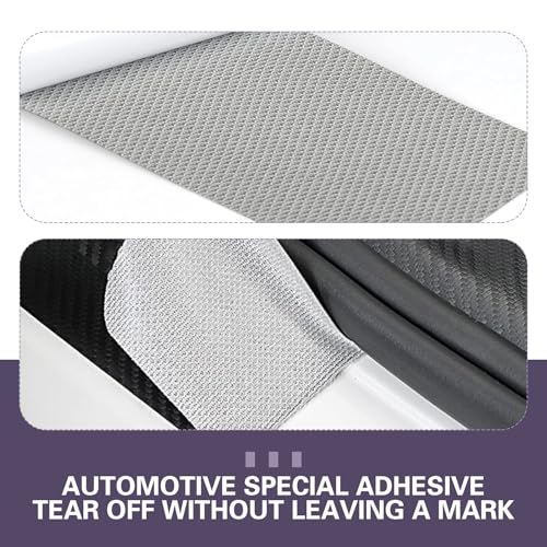 4 PCS Car Trunk Edge Protector Strips, Self-Adhesive Rubber Trunk Edge Guards, Scratch-Resistant Cut-to-Fit Tailgate Sill Protector, Universal for Most Cars, SUVs & Trucks