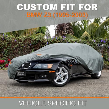Kayme Heavy Duty Car Cover Custom Fit BMW Z3 Coupe Cabriolet, Waterproof All Weather for Automobiles, Full Exterior Covers Sun Rain UV Protection. - size: Custom Fit BMW Z3