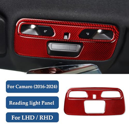 Car Reading Light Sticker Carbon Fiber Decal Interior Trim Cover for Chevrolet Camaro ZL1 2016 2017 2018 2019 2020 2021 2022 2023 Accessories - color: Reading Light