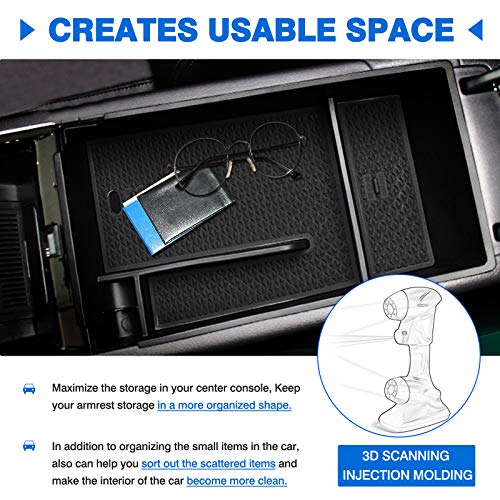 Autorder Center Console Organizer for 2021 2022 2023 2024 2025 2026 Kia K5 GT Line Accessories Armrest Storage Box Secondary Insert Tray with Black Mat - size: 2021-2026 Kia K5 GT Line