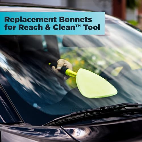 Invisible Glass 95183 Original Reach and Clean Tool Replacement Elastic Microfiber Bonnets, Pack of 3 - size: Pack of 3, style: Elastic