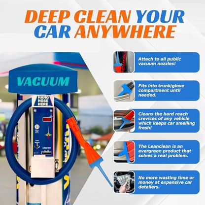 Vacuum Detail Attachment Tool | All-in-One Deepcleaning Crevice Cleaner/ Ice Scraper | The Best Car Accessories & Essentials | Wet & Dry Car Detailing Kit | Truck, Auto, & RV Cleaning Supplies (Blue) - color: Blue