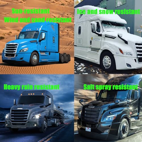 A Pair Black Door Mirror Arm Cover for 2018-2025 Freightliner Cascadia Accessories Driver & Passenger Side Freightliner Cascadia Mirror Cover Semi Truck