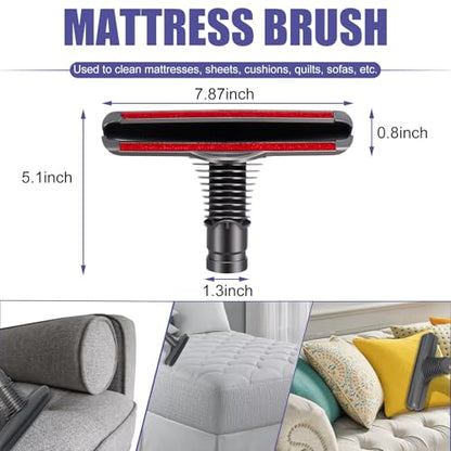 V6 Brush Attachments Kit Compatible with Dyson DC34 DC44 DC59 Accessories DC16 DC24 DC35 DC56 Animal Cord Free Handheld Motorhead Vacuum 5 Pcs Set