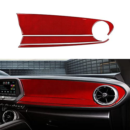 Car Copilot Center Console Dashboard Sticker Carbon Fiber Decal Interior Trim Cover for Chevrolet Camaro ZL1 2016 2017 2018 2019 2020 2021 2022 2023 Accessories - color: Copilot Center Console Dashboard
