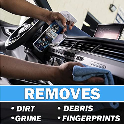 Chemical Guys Car Cleaning Kit Interior 9-Piece - Total Interior Cleaner, Sticky Icky Green Apple & Strawberry Detailing Gel, 3 Detailing Brushes, 3 Towels, Safe for Cars, Trucks, SUVs & More