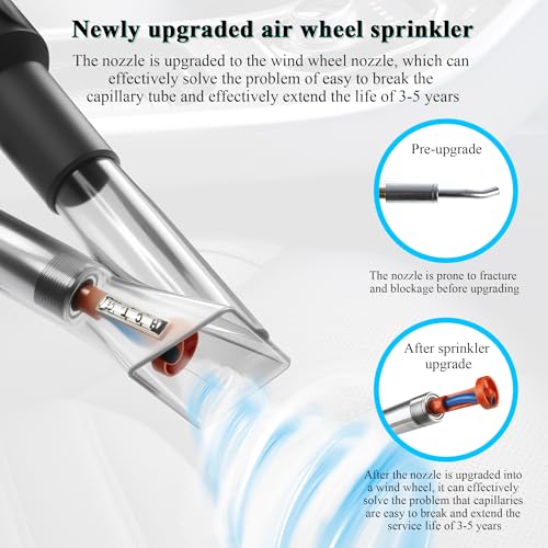 GOCCIDA 2IN1 Car Interior Detailing Air Blow Gun & vacunm Gun with Adjustable Air Flow Nozzle,Cleaning Gun Quickly Blasts Dirt and Dust from Surface Works with Air Compressor(Upgrade Rotate Tube) Blue - color: blue