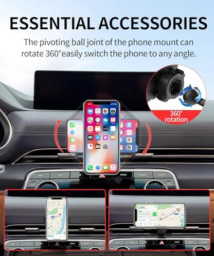 Car Phone Holder for 2021-2024 Genesis GV80 Accessories, 360° Rotation Phone Mount Compatible with MagSafe, Cell Phone Holder Does Not Affect Air Vent