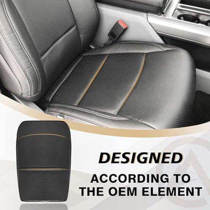 Muslogy Center Console Armrest Cover Fit for Ford F150 2021-2025 2026 Accessories, Comfort Armrest Pad Console Lid Cushion Vegan Leather Regular Thick(Bucket Seat ONLY) - size: 2) 21-25 |F150| Bucket Seat, Regular