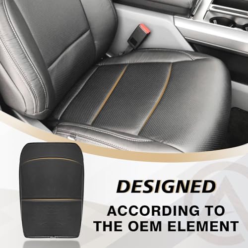 Muslogy Center Console Armrest Cover Fit for Ford F150 2021-2025 2026 Accessories, Comfort Armrest Pad Console Lid Cushion Vegan Leather Regular Thick(Bucket Seat ONLY) - size: 2) 21-25 |F150| Bucket Seat, Regular
