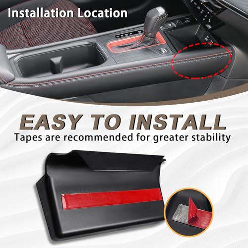 Muslogy Center Console Organizer & Cup Holder Insert 3PCS Set Compatible with 2025 2026 Nissan Kicks Armrest Box Divider Gear Shift Storage Pocket Drink Stopper (Console Tray& Side Pocket & CupHolder) - size: Console Tray & Side Pocket & CupHolder