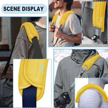 ZINZ 2-Pack Universal Shoulder Pad with Ultra Thick Cushion for Bag Luggage Bag Crossbody, Plus Long & Anti-Slip & Breathable,Yellow - color: Yellow