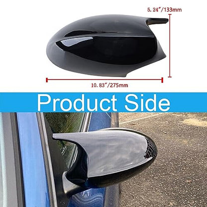 Side Mirror Cover Caps Compatible with BMW E90 E91 2005-2007, E92 E93 E81 E82 E87 E88 Pre-LCI Door Rearview Mirror Cap Replacement for 328i 325i, Gloss Black - size: Gloss Black, style: 05-07 E90