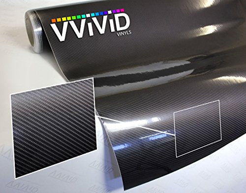 VVIVID High Gloss Black Carbon Fiber 3-Layer 3D Realistic True Carbon Fiber Look Cast Vinyl Wrap (100ft x 5ft) - size: 100ft x 5ft