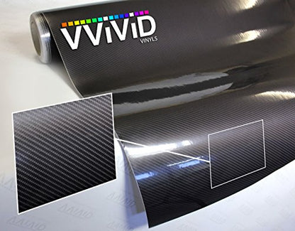 VViViD Tek R Full-Gloss Black 3 Layer 3D Realistic True Carbon Fiber Look Cast Vinyl Wrap (25ft x 5ft) - size: 25ft x 5ft